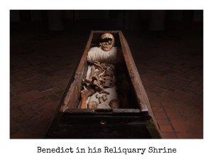 Benedict in his Reliquary Shrine